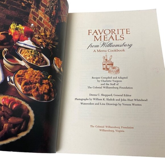 Favorite meals from Williamsburg Cookbook Vintage Book Softcover Recipes - Picture 14 of 16